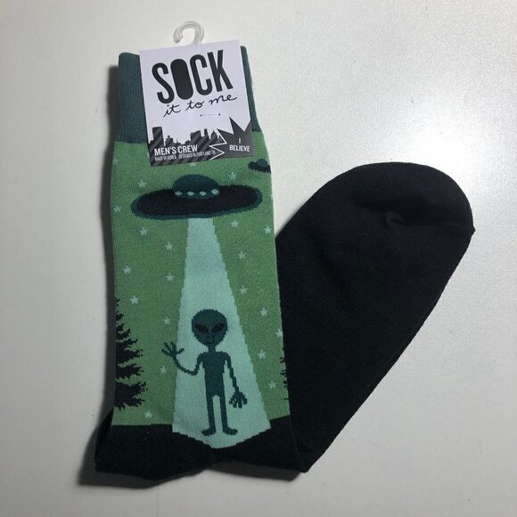 🛒 $8 -  Sock It To Me I Believe Men's Crew Socks #2353-B - Picture 2 of 4